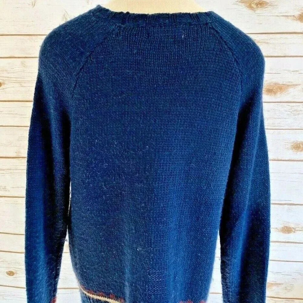 HOLLISTER Women Long Sleeve Pullover Crew Neck Blue Knit Sweater Size Medium - Picture 6 of 12